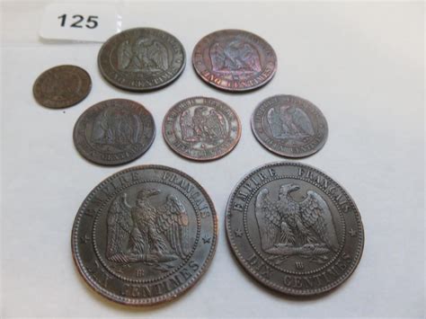 Monnaies France Lot De Monnaies Napol On Iii En Bronze Centime