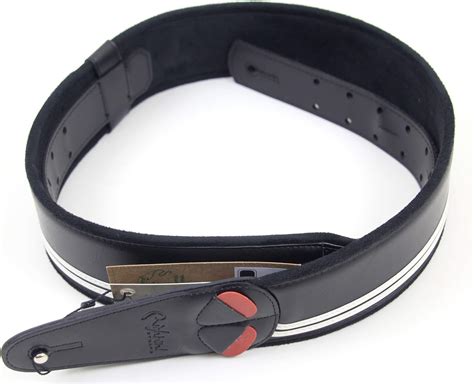 Right On Straps Mojo Raceblack Stripe Guitar Strap Made