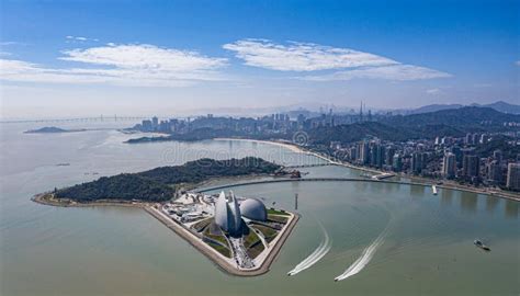 Aerial Photo Of Zhuhai Opera House Stock Image Image Of Opera Nshell