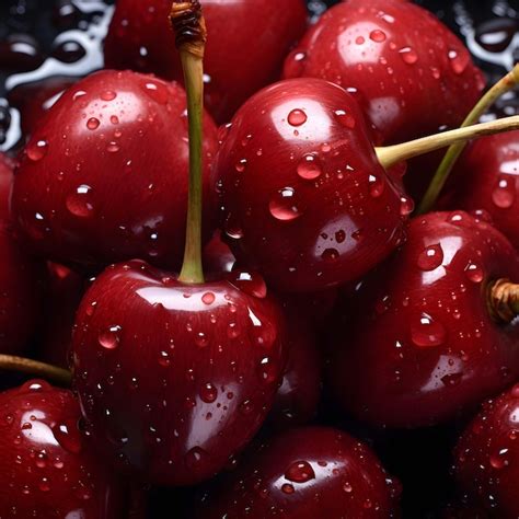 Premium AI Image Pile Of Cherries Ai Generated