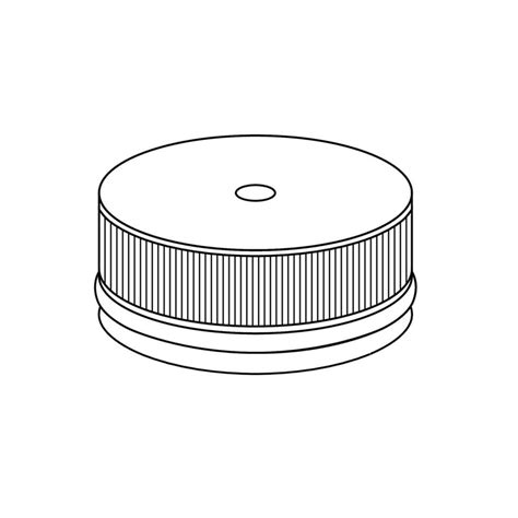 Bottle Lid Outline Icon Illustration On White Background 30530652