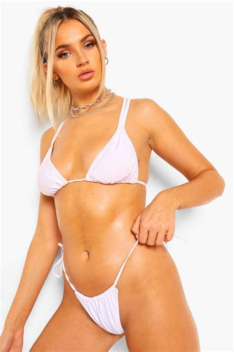 Essentials Itsy Bitsy Tie Side Bikini Brief Bikinis Side Tie Bikini