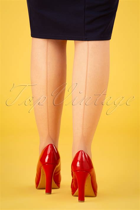 Medias Classic Seamer En Color Nude Con Costura Color Nude