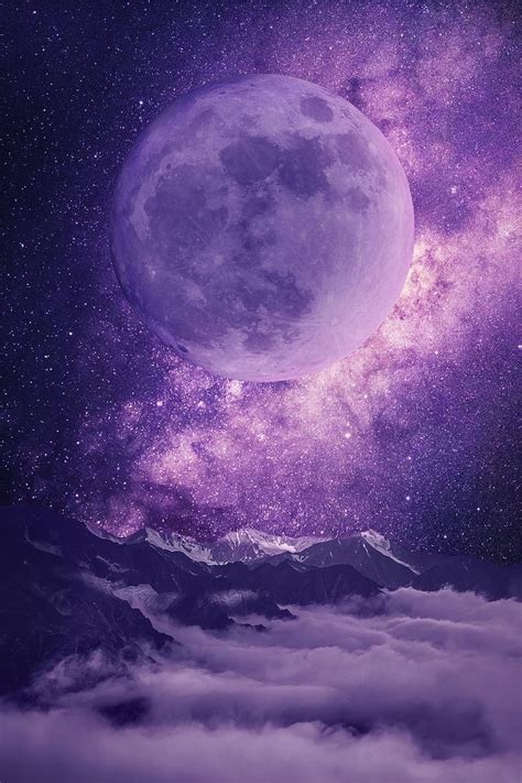 Moon Fog Space Moon Space Fog Fairy Wallpaper Glitter Wallpaper