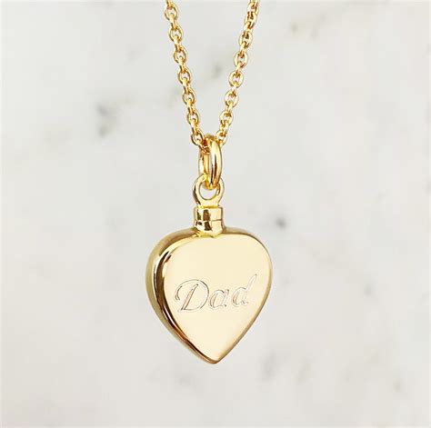 Gold Heart Ashes To Jewellery K Heart Memorial Pendant