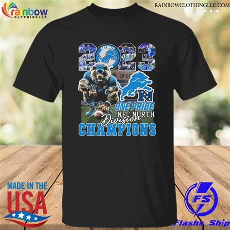 Detroit Lions Mascot One Pride Nfc North Division Champions Shirt