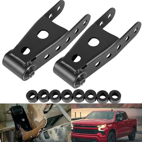 2 3 Rear Lowering Drop Shackle Kit For 1999 2019 Chevy Silverado 1500