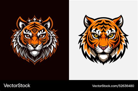 Tiger Head Royalty Free Vector Image Vectorstock