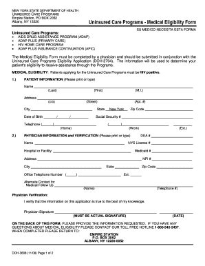 2008 Form NY DOH 3608 Fill Online Printable Fillable Blank PdfFiller