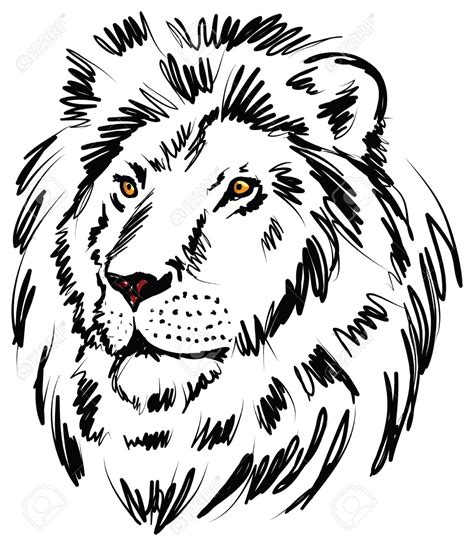 Lion Face Clipart Black And White Lion Head Clipart Black And White ...