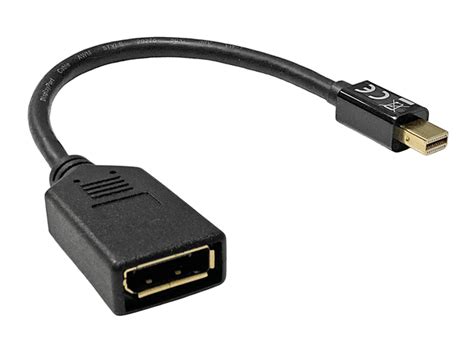 Adapter wtyk miniDisplayPort - gniazdo DisplayPort DP v1.2 4K/60Hz ...