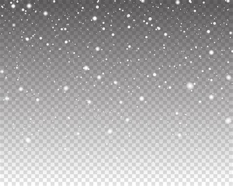 Premium Vector Falling Snow Isolated On Transparent Background