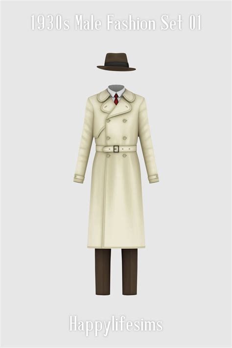 Lonelyboy TS4 1930s Male Fashion Set 01 HappyLifeSims Koonam