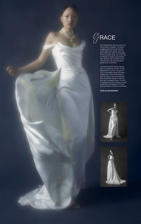Redesign of the wedding dresses website on Behance