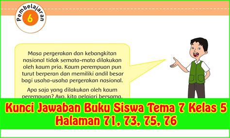 Kunci Jawaban Buku Siswa Tema Kelas Halaman Sanjayaops