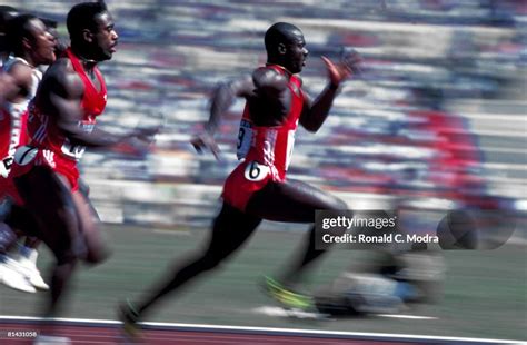 Summer Olympics, Canada Ben Johnson in action, winning 100M Final at ...