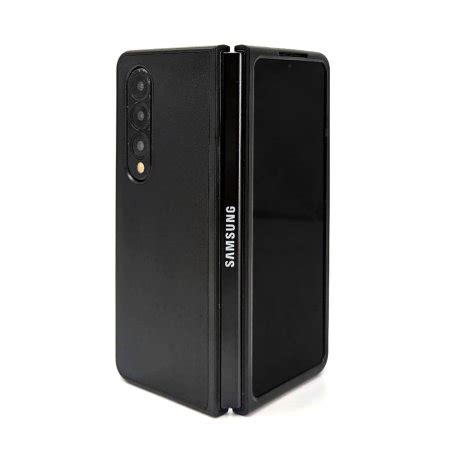 Olixar Genuine Leather Black Case For Samsung Galaxy Z Fold4