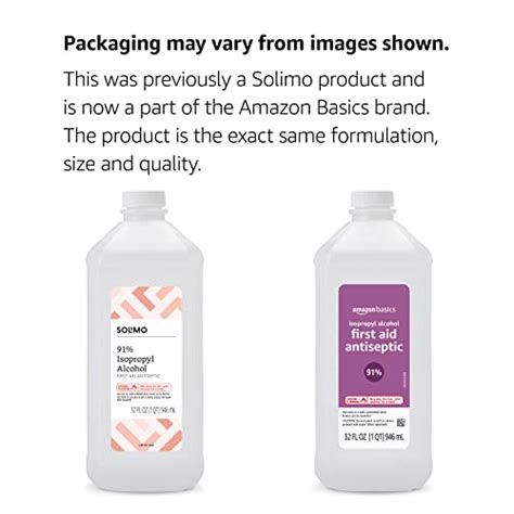 Amazon Basics 91 Isopropyl Alcohol First Aid Antiseptic Liquid 32 Fl