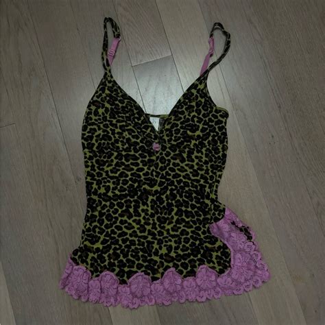 Secret Treasures Intimates Sleepwear Vintage Y K Pink Cheetah Leopard Print Lingerie