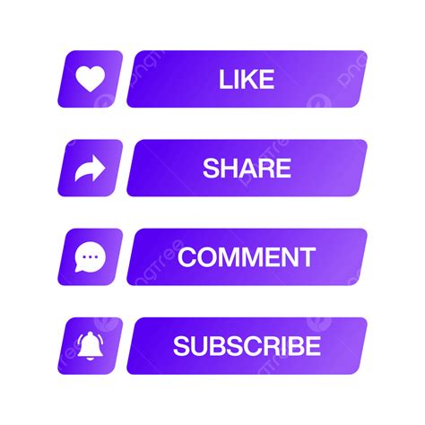 Like Share Comment Buttons Vector Like Share Comment Subscribe Button Like Share Comment