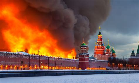 Moscow Kremlin Is Burning Fire And Exploding Ultra By Mmsopen3 On