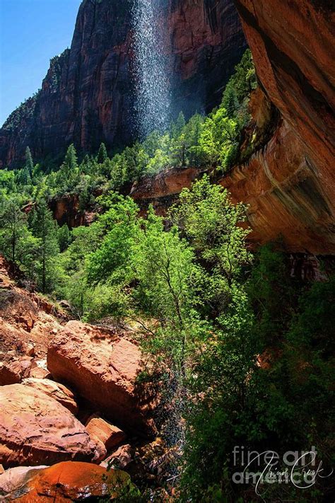 Emerald pools, waterfall Photograph by Irina Crook | Pixels