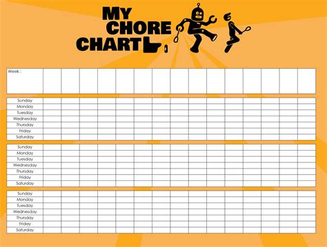 Simple Chore Chart Printable