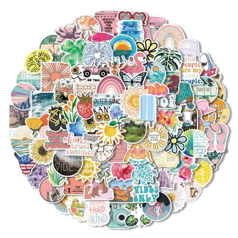 Buy Aesthetic Stickers 200pcs Vsco Stickers Aesthetic Vinyl Cute