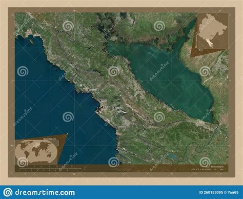 Bar Montenegro Low Res Satellite Labelled Points Of Cities Stock