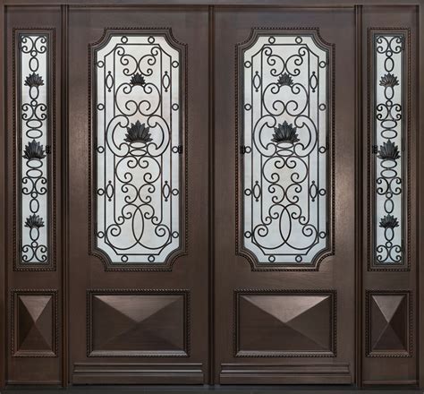 Heritage Front Door Custom Double With 2 Sidelites Solid Wood