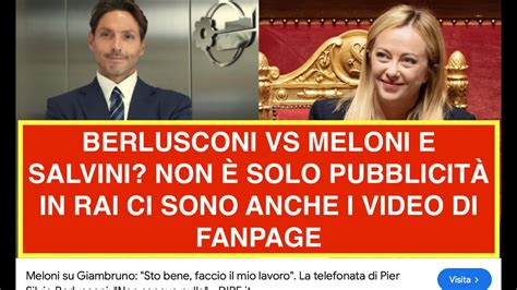 BERLUSCONI VS MELONI E SALVINI NON È SOLO PUBBLICITÀ IN RAI CI SONO