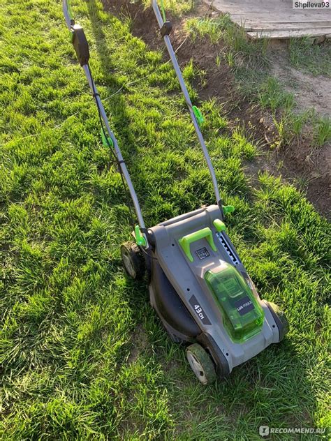 Газонокосилка Lux Tools аккумуляторная A-RM-2x2/43 Set - «Стильная ...