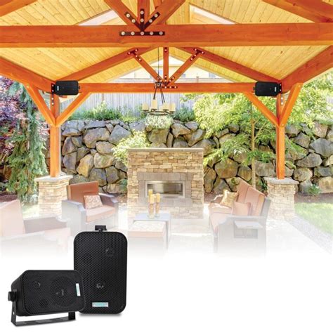 Pyle 45 In 150 Watt Set Of 2 Outdoor Speaker At