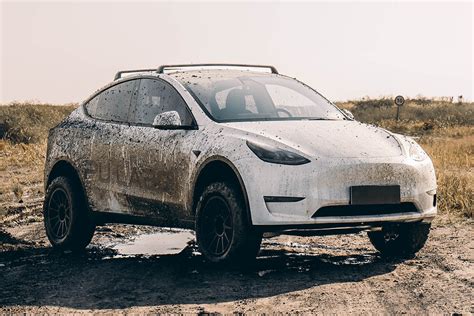 Pu Labo Debuts A Lifted Off Road Suspension Kit For Teslas Model Y And 3