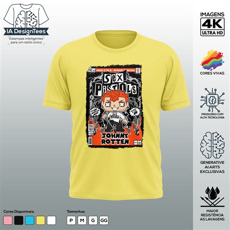 Camiseta Personalizada Funko Pop Rock Sex Pistols Algodão Elo7