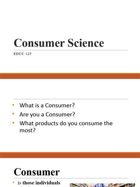 Consumer Science Pdf Home Economics Brand