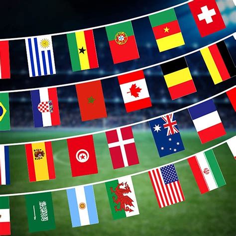 Euro Cup Flag String Flags Any National Football International