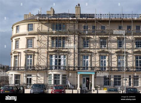 Carlton Hotel Great Yarmouth With Scaffolding Around The Building Stock