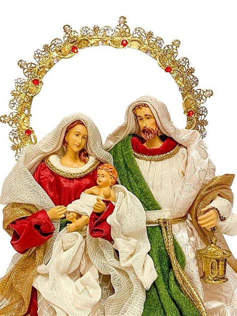 Sagrada Familia Em Tecido Nude C Vermelho Cm Raffaello Presentes E Decora Es A Melhor Loja