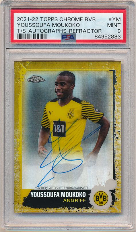 Yahoo オークション Youssoufa Moukoko 2021 22 Topps Chrome Dortmu