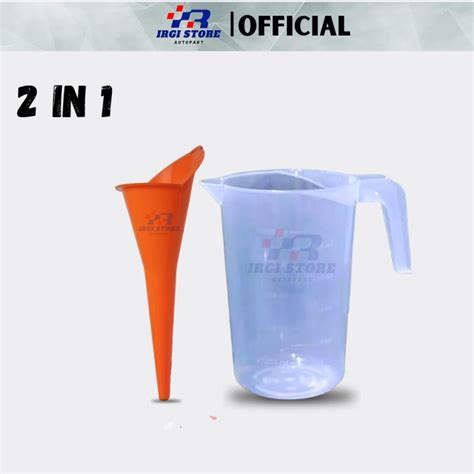 paket hemat corongtakaran oliminyak takaran  ml  liter lazada