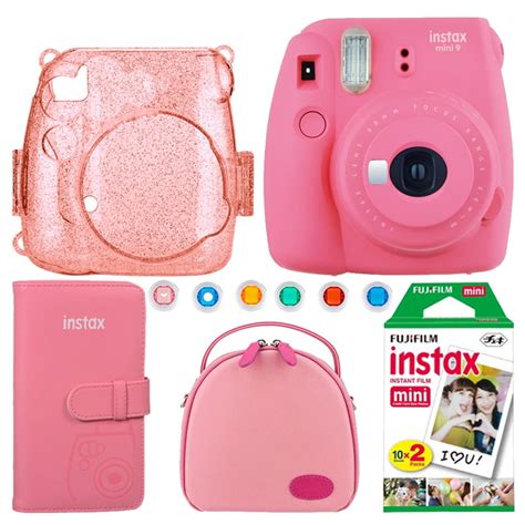 Fujifilm Instax Mini 9 Flamingo Pink Camera + Film + Accessories ...