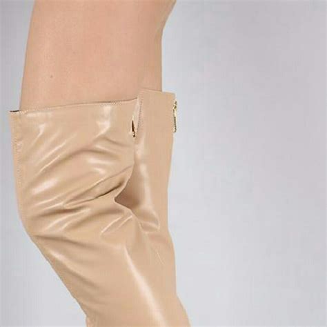 Shoes New Nude Thigh High Boots Poshmark