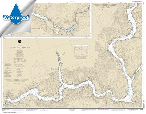 Franklin D Roosevelt Lake Southern Part 18551 Nautical Charts