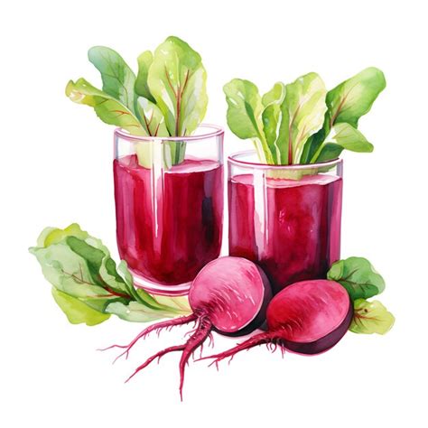 Premium Photo | Watercolor Beetroot Juice