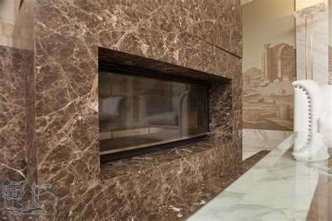 Облицовка камина керамогранитом под мрамор фото - 66 фото