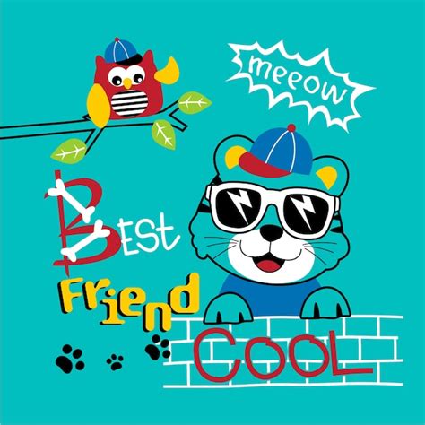 chat cool vecteur premium