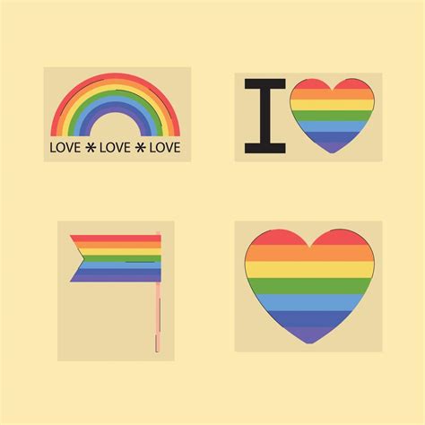 Gay Pride Icons Set 10968591 Vector Art At Vecteezy