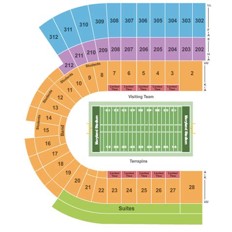 Maryland University Football Stadium Seating Chart | Brokeasshome.com