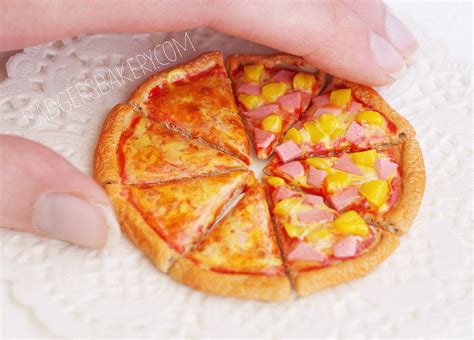 Tiny PIZZA SLICE Miniature Food Any Custom Topping 1 12 Etsy